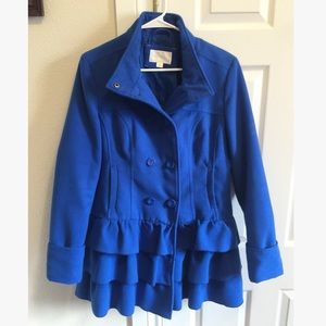 Ruffled Pea Coat